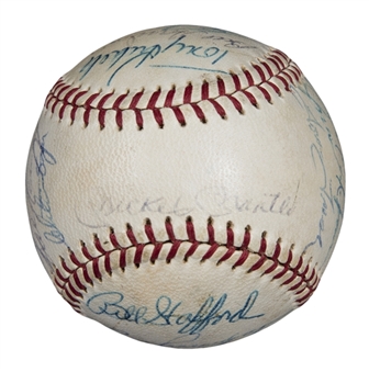 1961 World Series Champion New York Yankees Team Signed OAL Cronin Baseball Intended For Mickey Mantle With 26 Signatures Including Mantle, Maris & Ford - Clubhouse Free! (JSA)